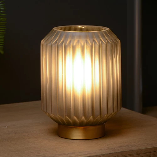 Lucide SUENO - Table lamp - Ø 13 cm - 1xE14 - Grey - atmosphere 1